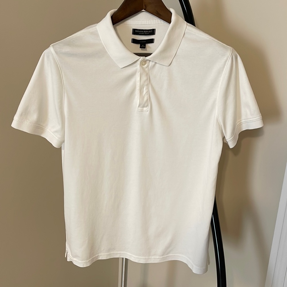 Banana Republic White Polo